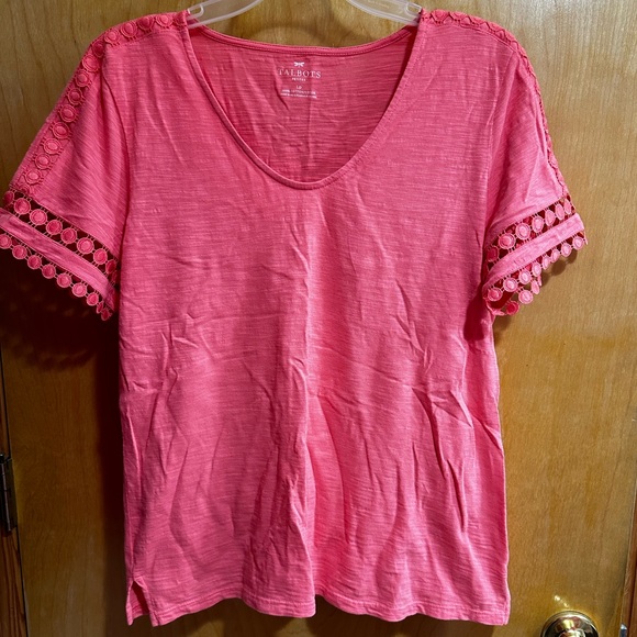 Short sleeve, embroidered sleeve top - Picture 1 of 4